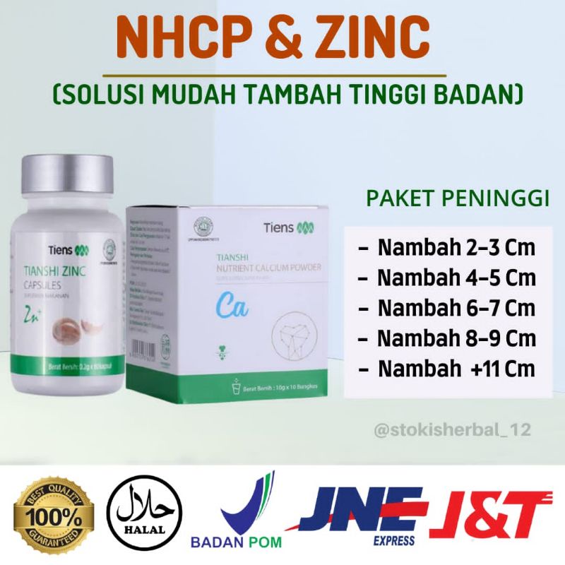 

[TERLARIS] PENINGGI BADAN ALAMI CALCIUM+ZINC TIENS ORIGINAL