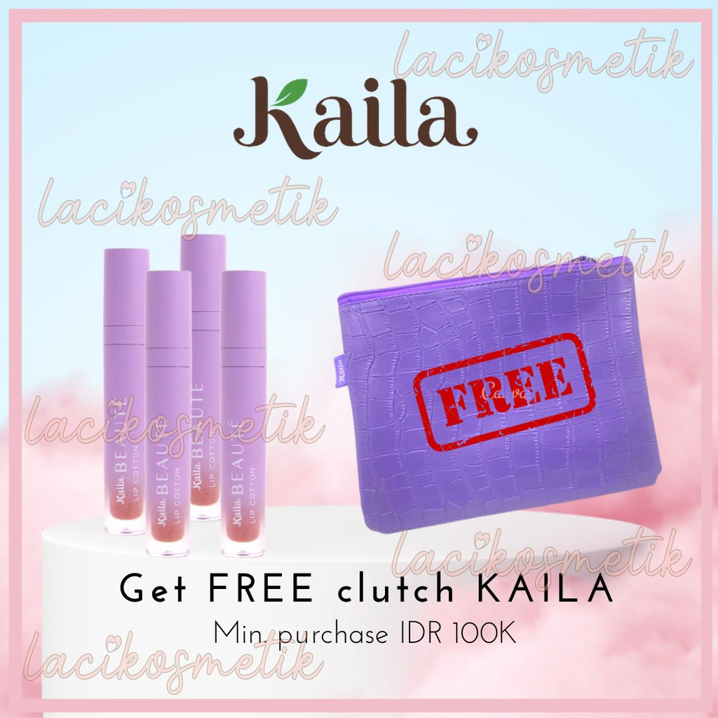 ✨LACIKOSME✨ KAILA GIFT ONLY - KAILA BEAUTE LIP COTTON - LIP CREAM LIPSTICK 3.8 GR BPOM