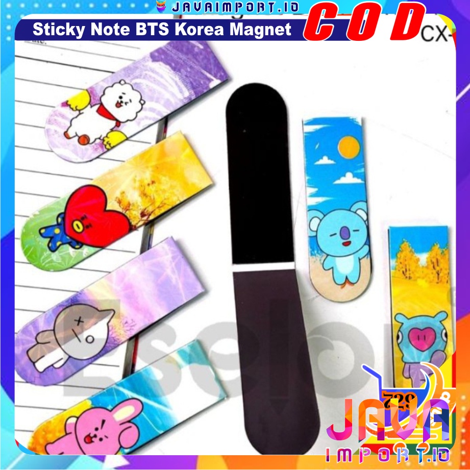

Sticky Notes Pembatas Buku Magnet BTS Korea Impor Best Seller