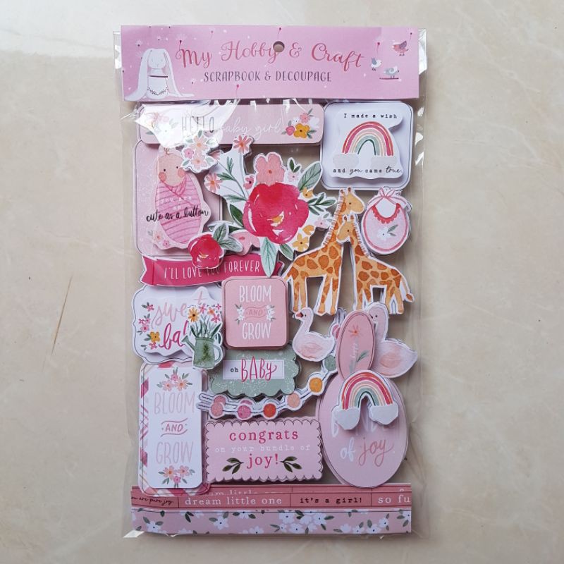 

Sticker 3d Scrapbook "Hello Baby Girl