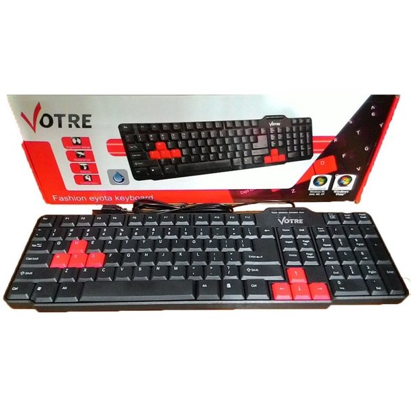 Votre Keyboard USB Tombol Merah