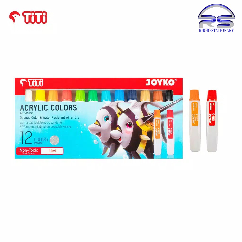 

Cat Acrylic Joyko TiTi 12 Warna ACC-12ML / ORIGINAL