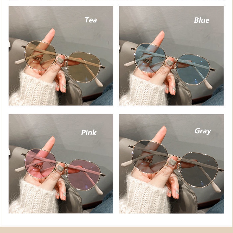 Kacamata Photochromic Anti Radiasi Lensa Pengganti Gaya Korea Untuk Wanita