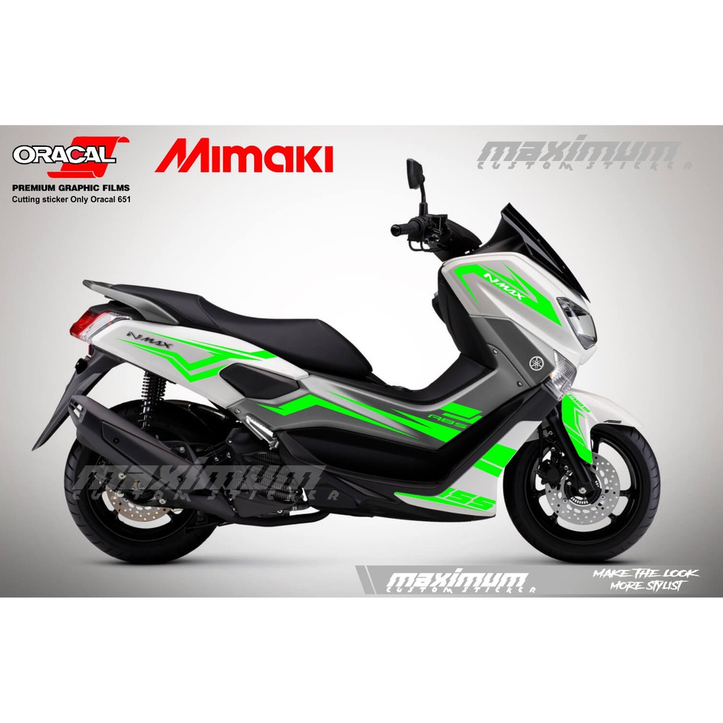 cutting sticker nmax - striping stiker oracal hijau nmax