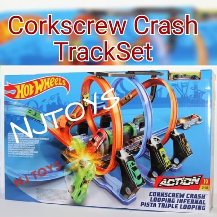 hot wheels corkscrew crash walmart