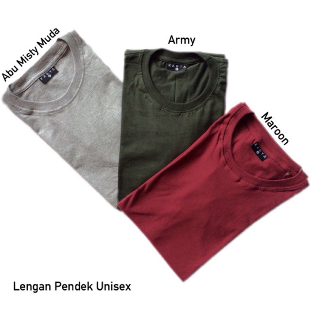 Maroon Kaos  Polos  Lengan  Pendek dan Panjang  Unisex  