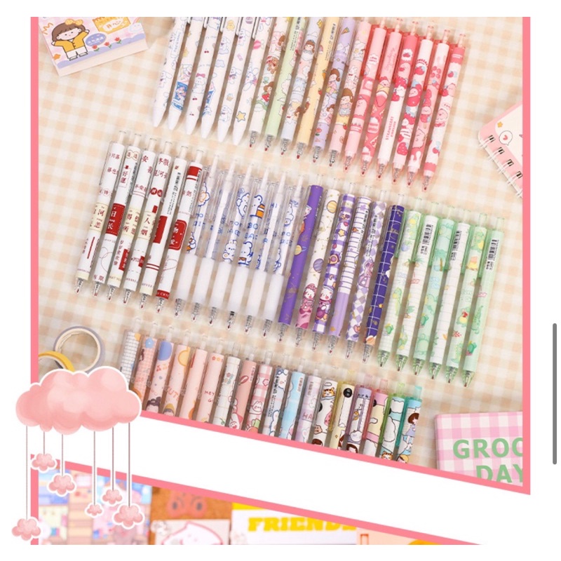 KENSHO Pen Korea Aesthetic 0.5 mm Import Lucu Pulpen Cetek Pastel Bolpen Fancy