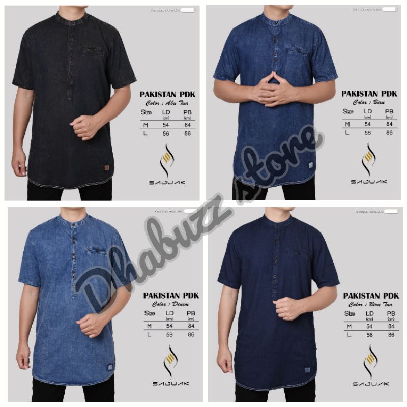 BAJU KURTA KEMEJA KOKO KEMKO PRIA LENGAN PENDEK NEW LIMITED DENIM EDITION ORIGINAL TERBARU AGERA SAJUAK