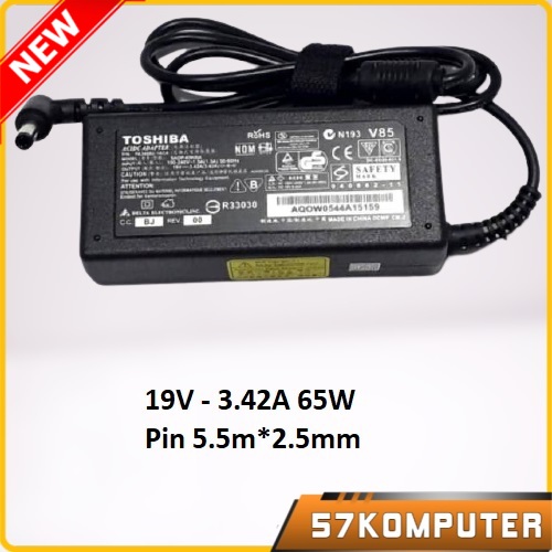 New Adapter Laptop Charger for Toshiba Satellite C655 C850 C50 L755 C855 L655 L745 P50 C855D C55D C55 S55 Power Supply Cord 65W 19V 3.42A