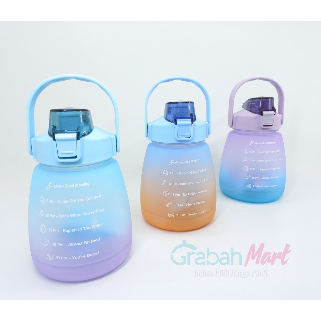 Botol Minum Motivasi Korean Style Ukuran 1,3 Liter