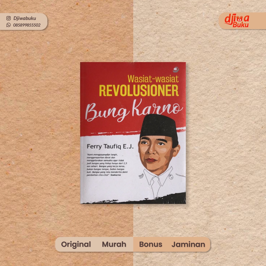 Buku Novel Wasiat-Wasiat Revolusioner Bung Karno Ferry Taufiq Original