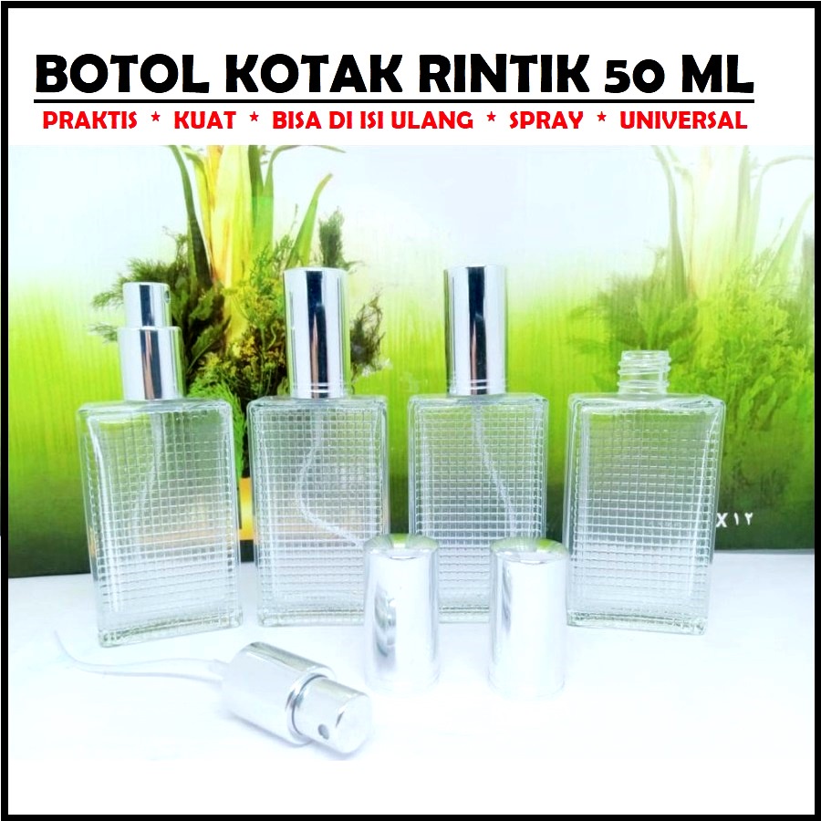 botol parfum kosong kotak rintik bintik 50 ml