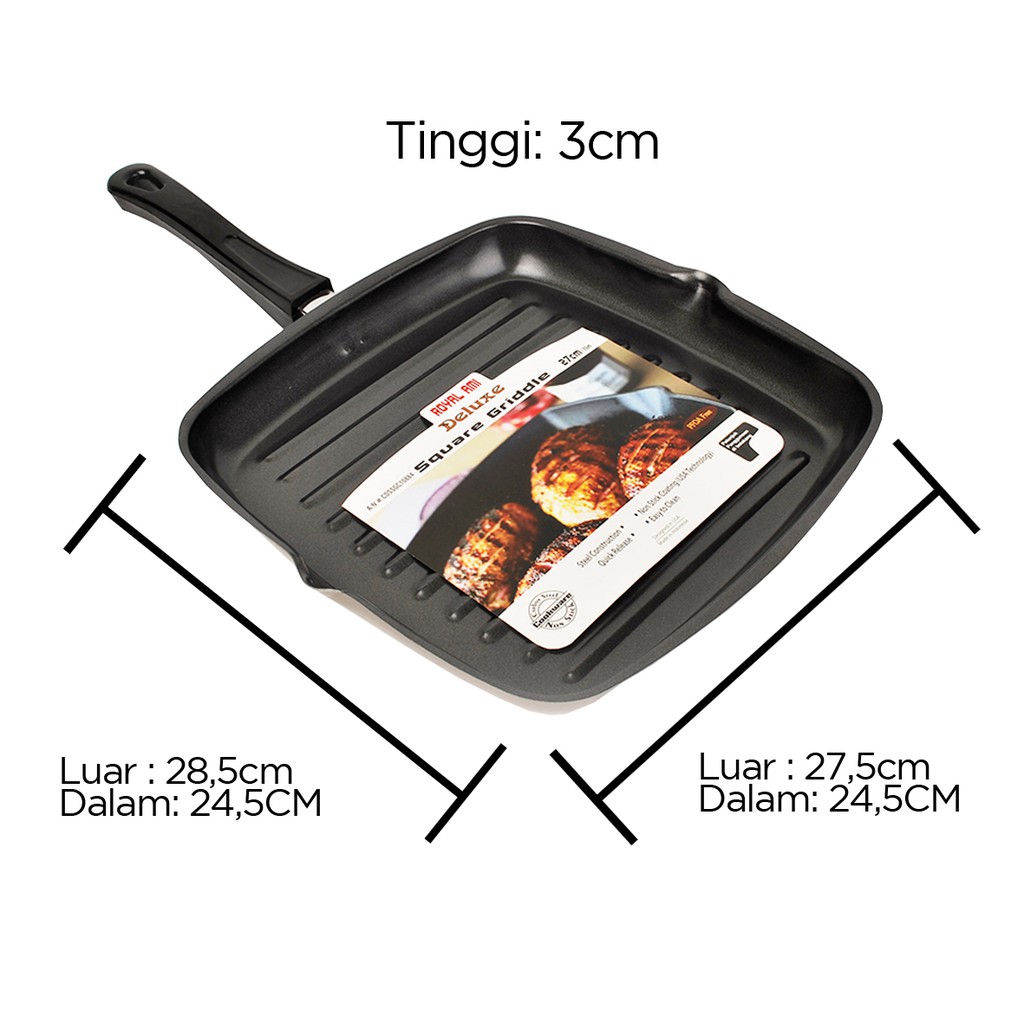 11"  SQUARE GRIDDLE