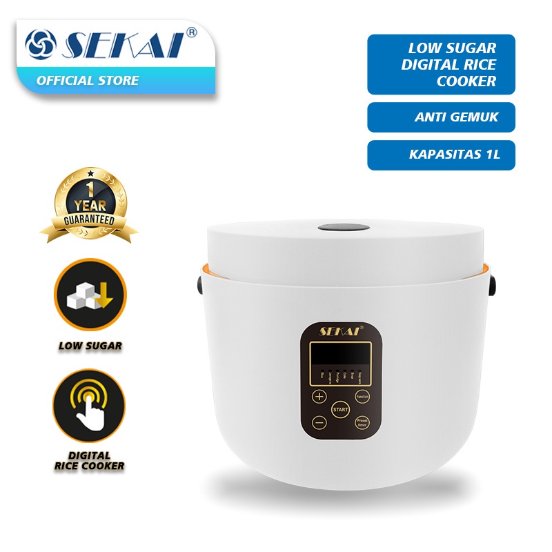 SEKAI CMW 720 RICE COOKER LOW CARBO LESS SUGAR 1 Liter  Low Sugar Low Carbo. Menurunkan kadar gula pada beras