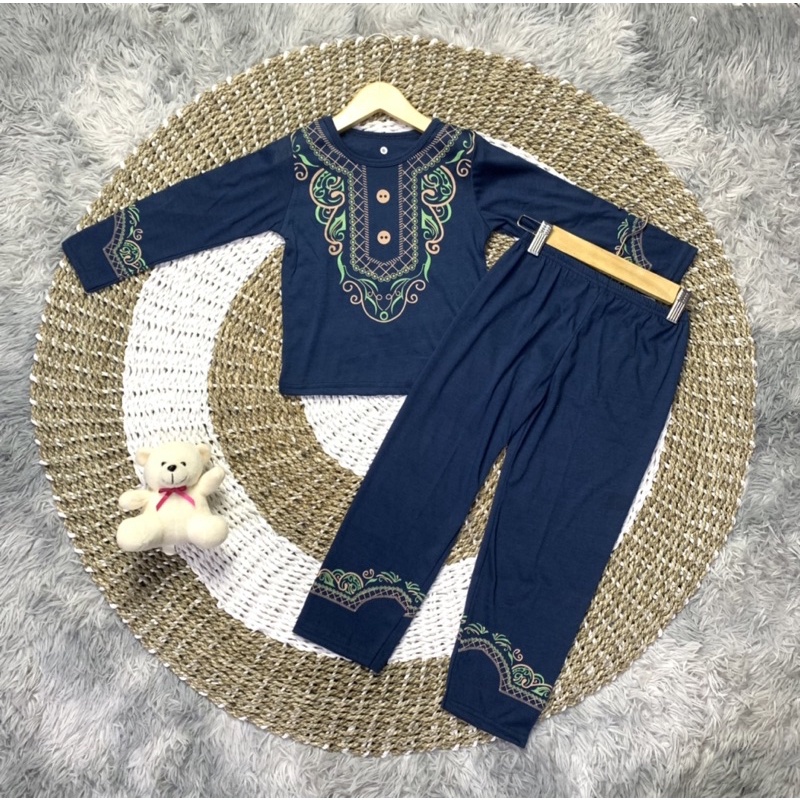 GOKIDS STATION - Setelan Baju Koko Anak Laki-Laki Usia 1-12 Tahun | Baju koko motif sultan 01 | koko anak najran | setelan baju muslim anak