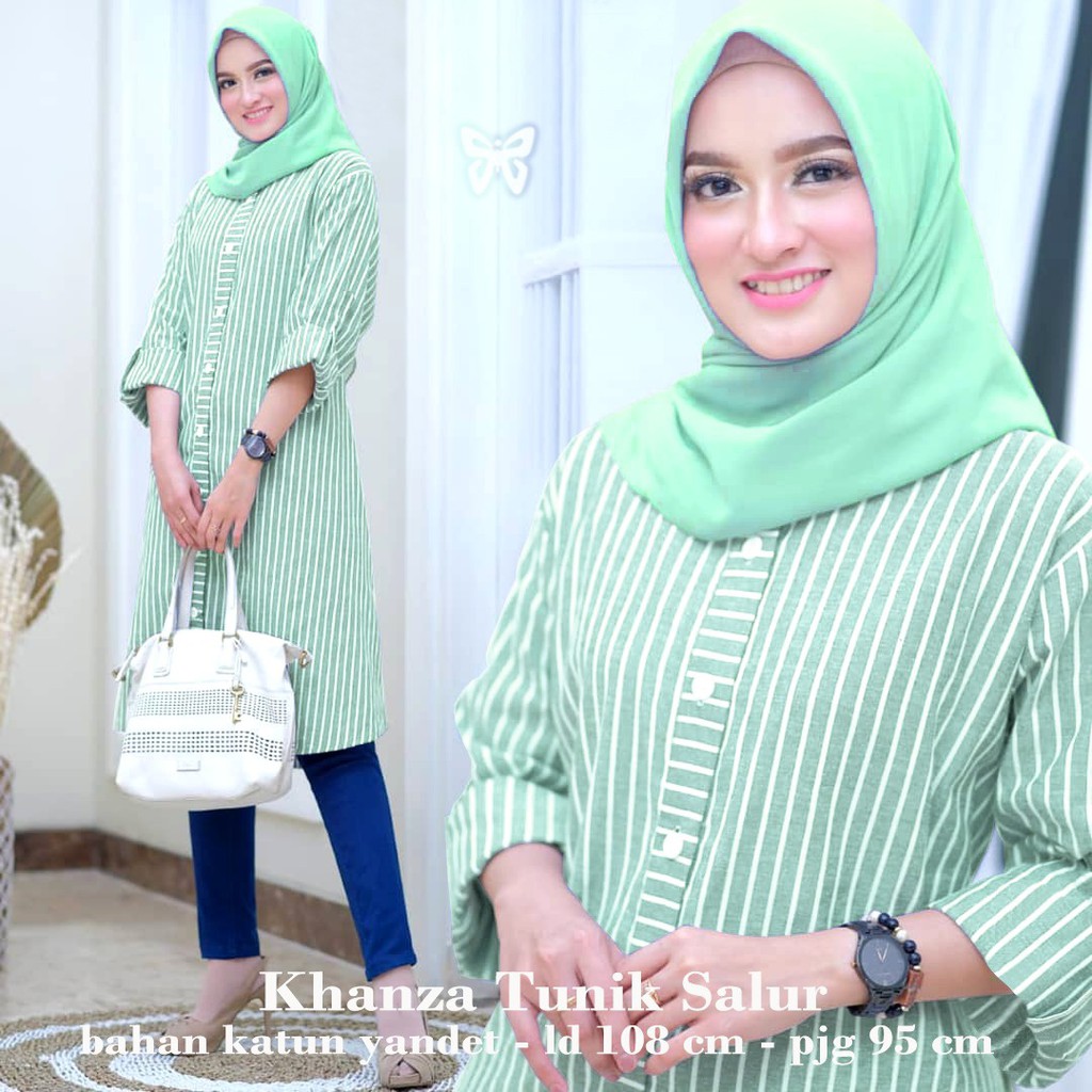 HOPYLOVY - Tunik Wanita Salur Khanza