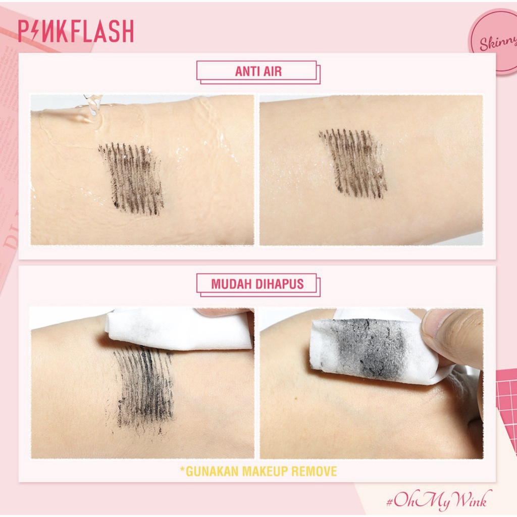 PINKFLASH OhMyWink E10 Length Curled Maskara Ultrathin Fibre Waterproof Limitless Eyelash Skinny Mascara