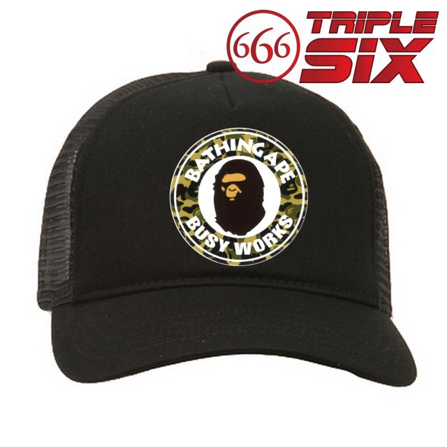 Topi Trucker Custom Bathing Ape Busy works