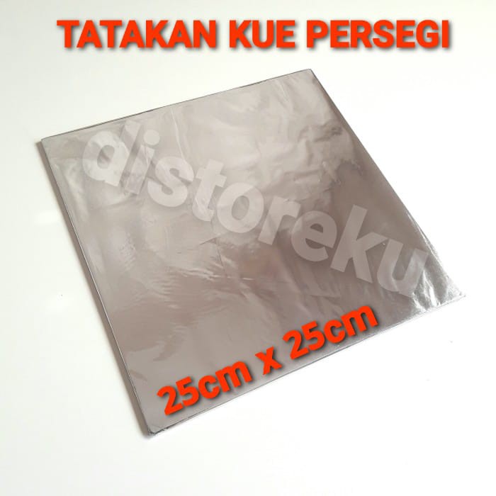 ALAS PAPAN TRIPLEK KUE TART uk.25x25cm TRIPLEKS TATAKAN KAYU BULAT