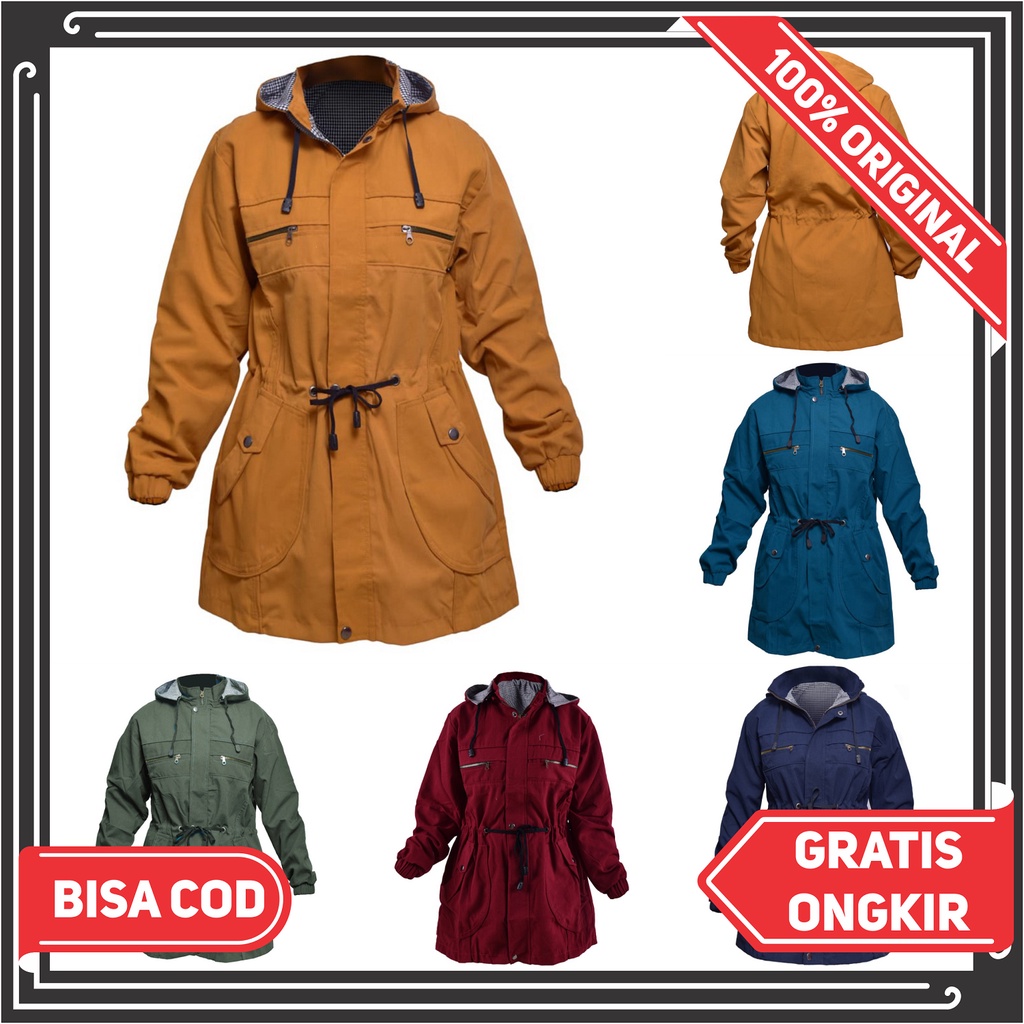 JAKET PARKA WANITA ORIGINAL, JAKET MUSLIMAH KOREAN STYLE, JAKET GUNUNG OUTDOOR CEWEK ORIGINAL TERBAR