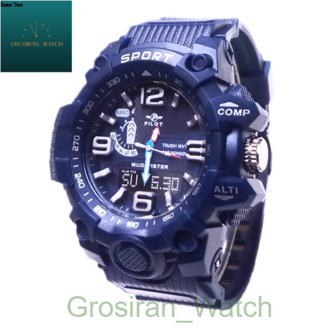 Jam Tangan Pria Kasual Sports Anti Air Pilot Original P-1544 Crono Off [G_W]