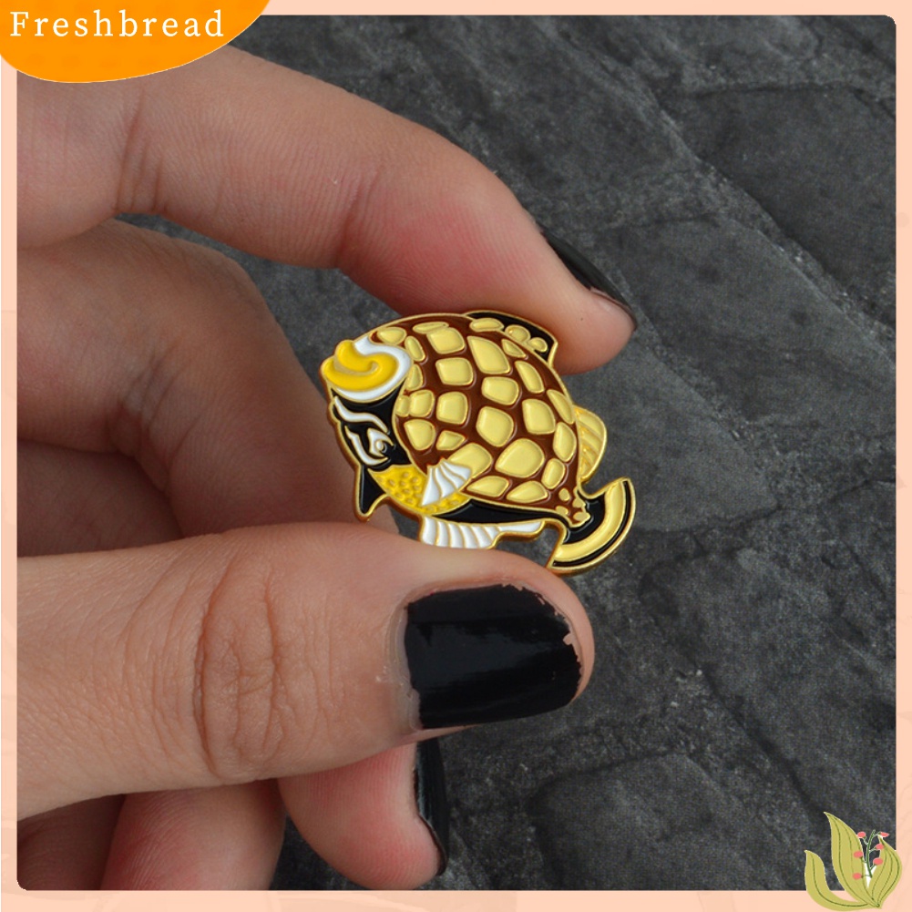 Fresh| Bros Pin Enamel Bentuk Ikan Paus / Hiu / Paus Kartun Lucu