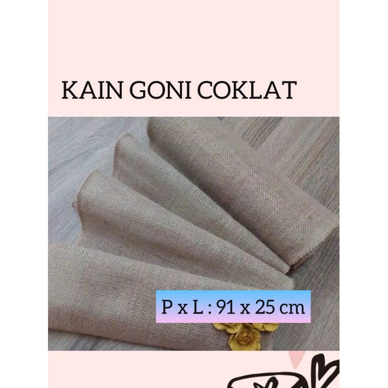 ECER -BERBAGAI UKURAN | KAIN GONI NATURAL BROWN  | KAIN BURLAP | BAHAN MAHAR &amp; CRAFT