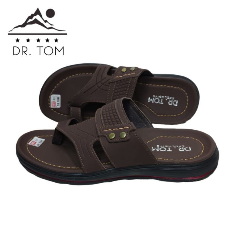 SANDAL JEPIT SLOP KULIT PRIA/COWOK DEWASA KASUAL DR.TOM DH 87