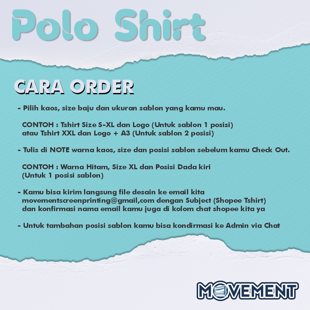 SABLON CUSTOM SATUAN - POLO SHIRT