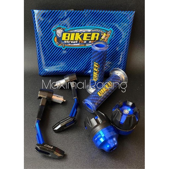 Paket 4item Kulit Jok Karbon +Proguard Robot+Hangrip Bikers+Jalu As Universal Semua Motor