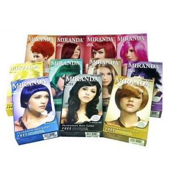 MIRANDA hair color pewarna cat rambut natural abu gray brown cokelat permanen