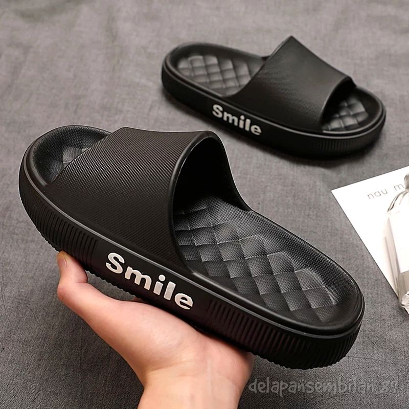 Sandal Karet Wanita Pria Font Smile Import / Sandal Pria Wanita Eva Antislip