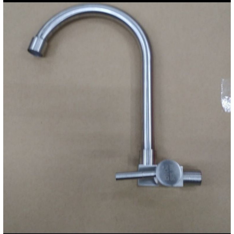 Kran sink stainless sus 304 tembok / Kran cuci piring stainless tembok