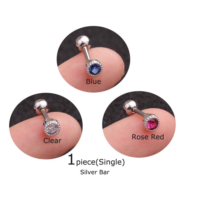 1piece Earring Cartilage 16G Pinna Daith Rook Piercing 6mm Length