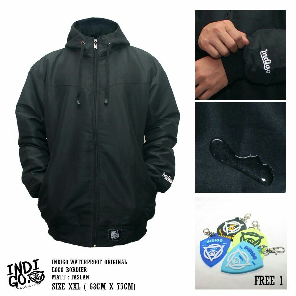 INSTINC JAKET JUMBO WATERPROOF HITAM