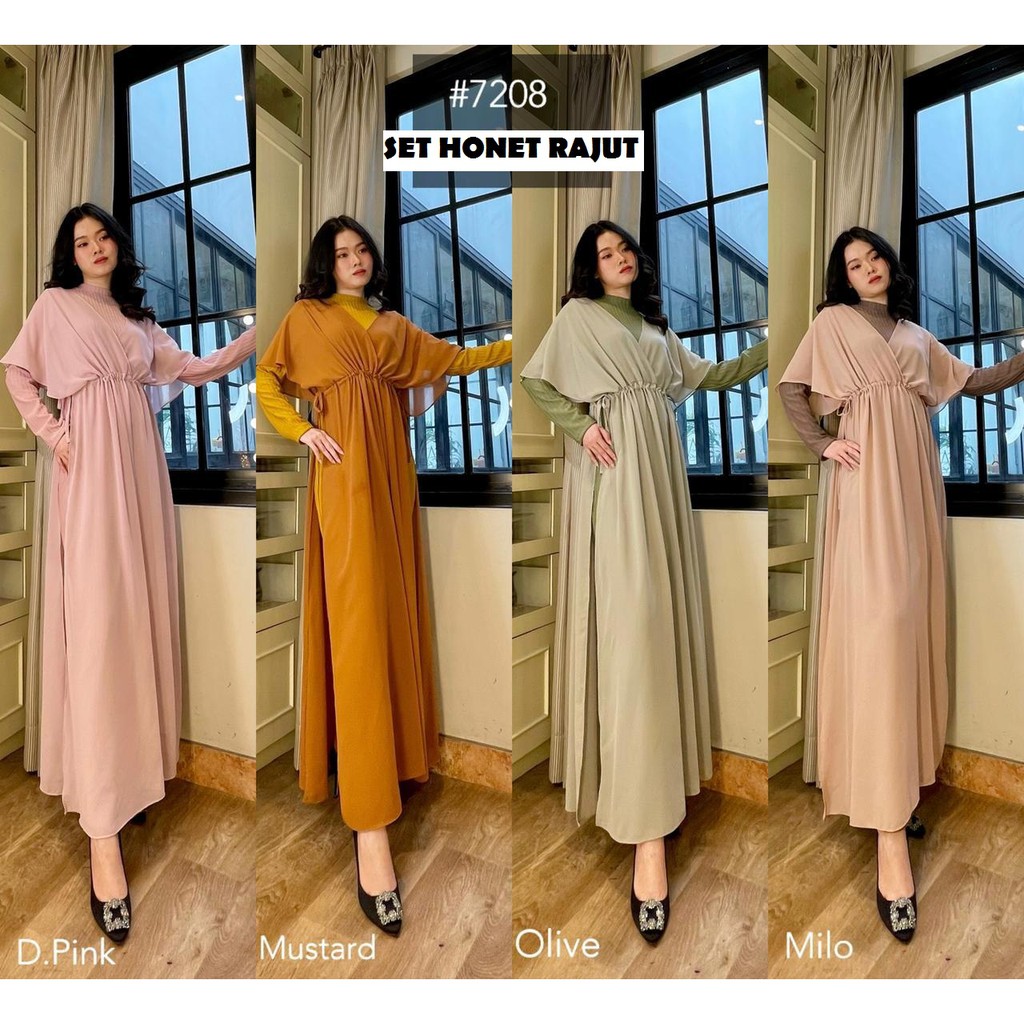 SET DRESS HONET RAJUT MIX OUTER CERUTY IMPORT