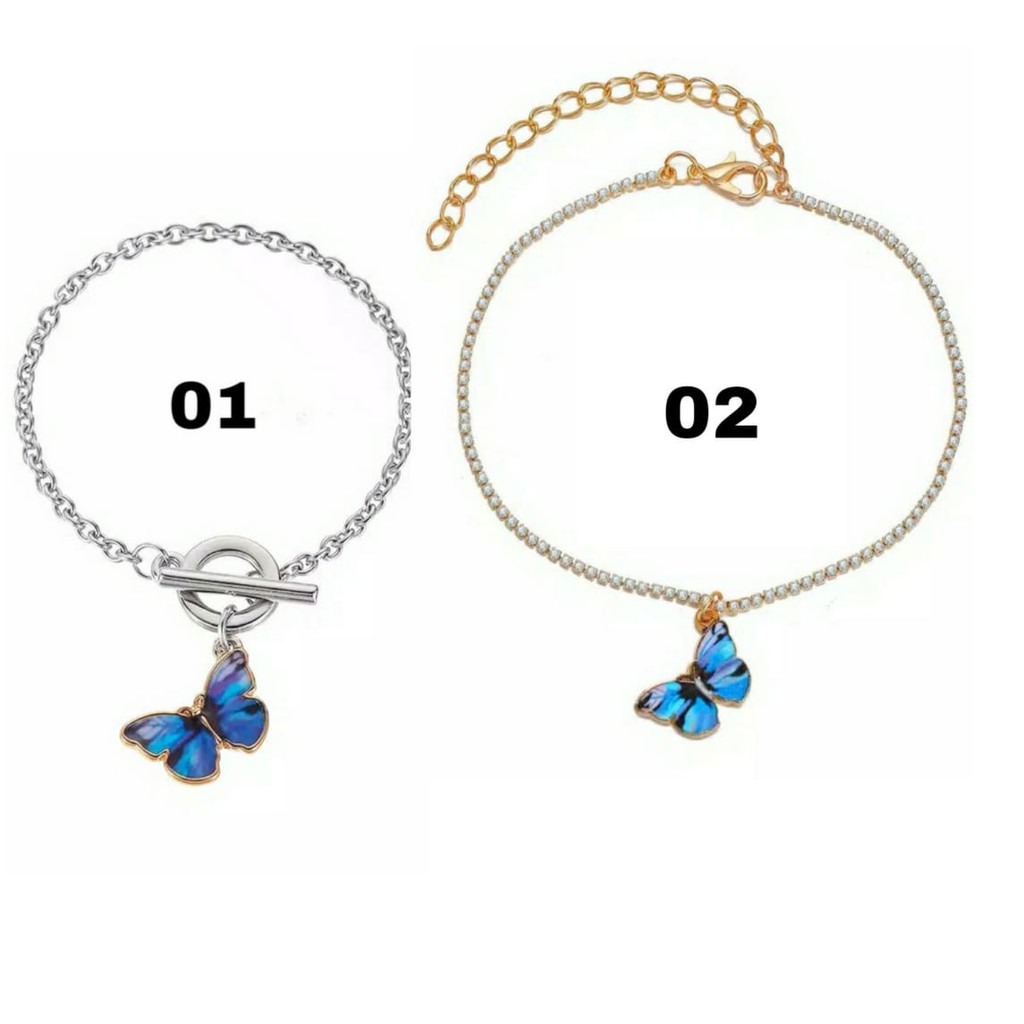 Bracelet KPOP Lisa BLACKPINK Gelang Kupu Kupu Korea Perhiasan Wanita