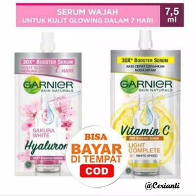 [Sachet] GARNIER SERUM 30x Booster Serum 7.5ml Sakura / Light Complete Vit C