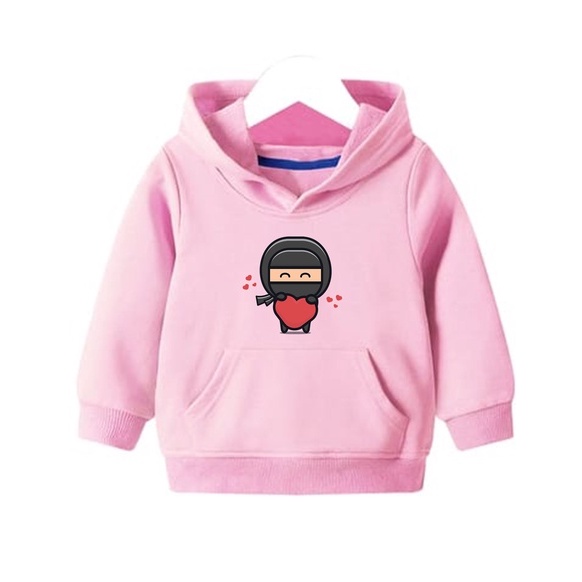 Hoodie Anak ninja love Sweater Anak Fleece Pakaian Anak