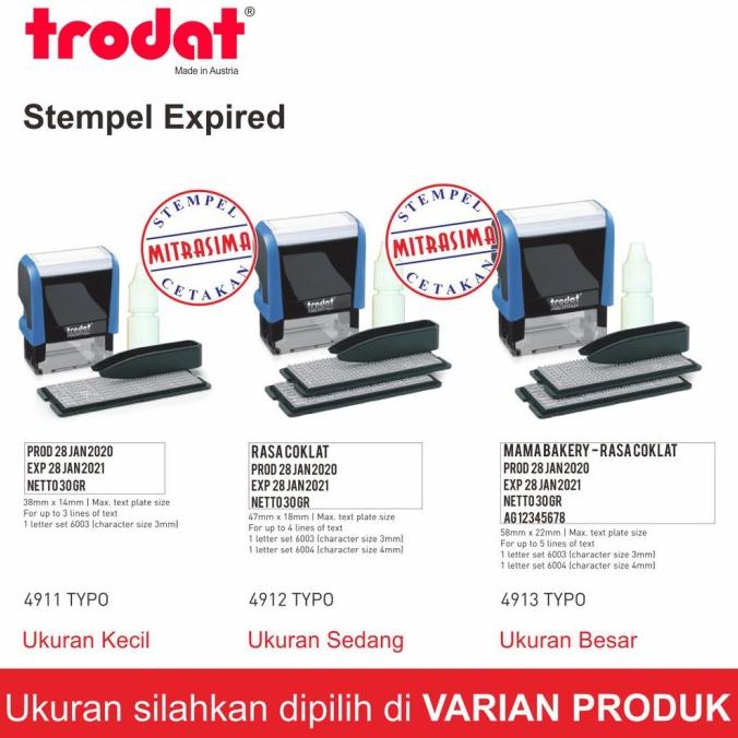 

Stempel EXPIRED dengan kode produksi atau format lain yang fleksibel