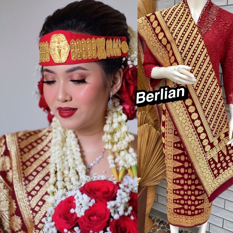 SONGKET BERLIAN MOTIF PULIR TERBARU/SONGKET BERLIAN MERAH MAROON ASLI