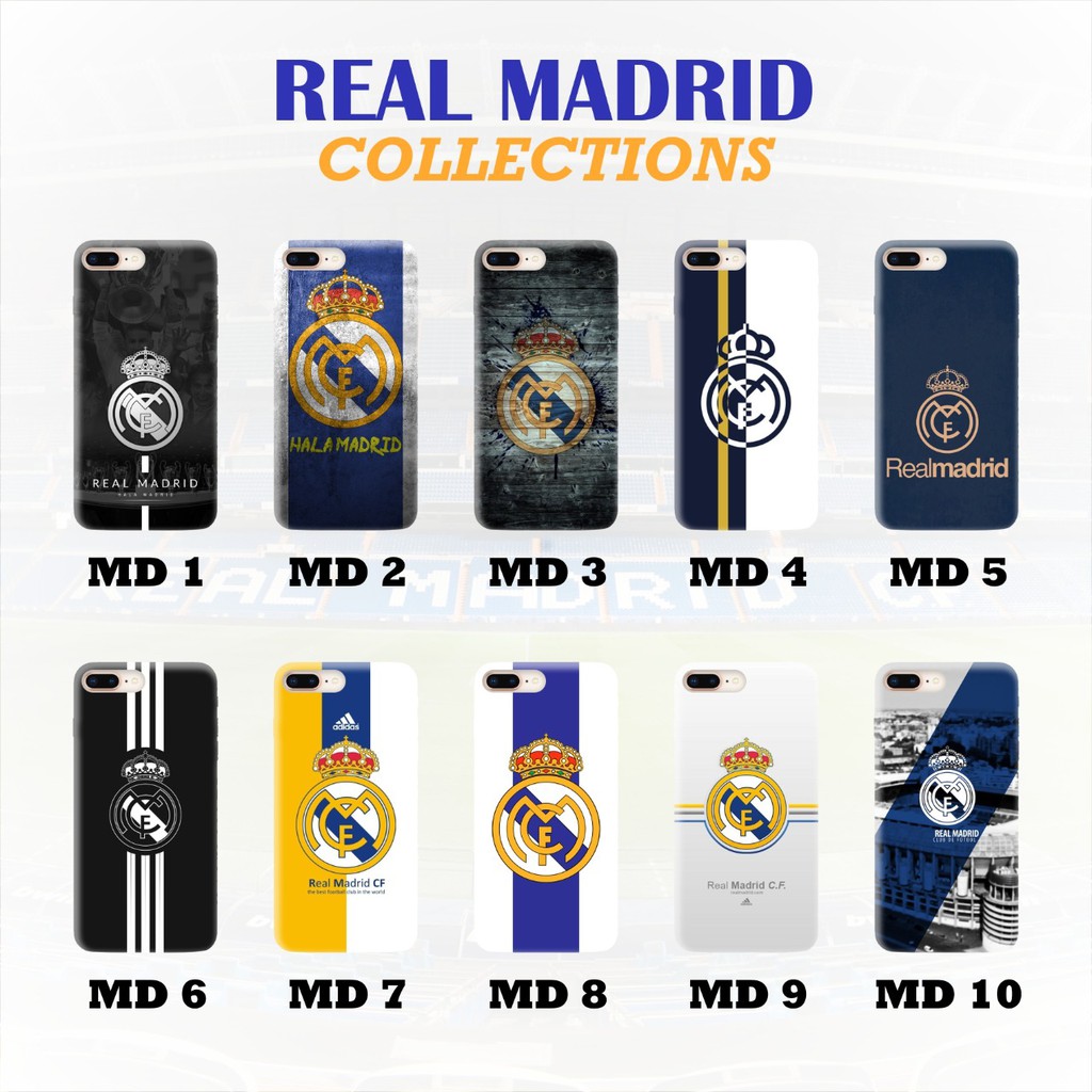 Ready Stok All Tipe Softcase Real Madrid Iphone Samsung Oppo Vivo Realme Lenovo Nokia Asus Xiaomi