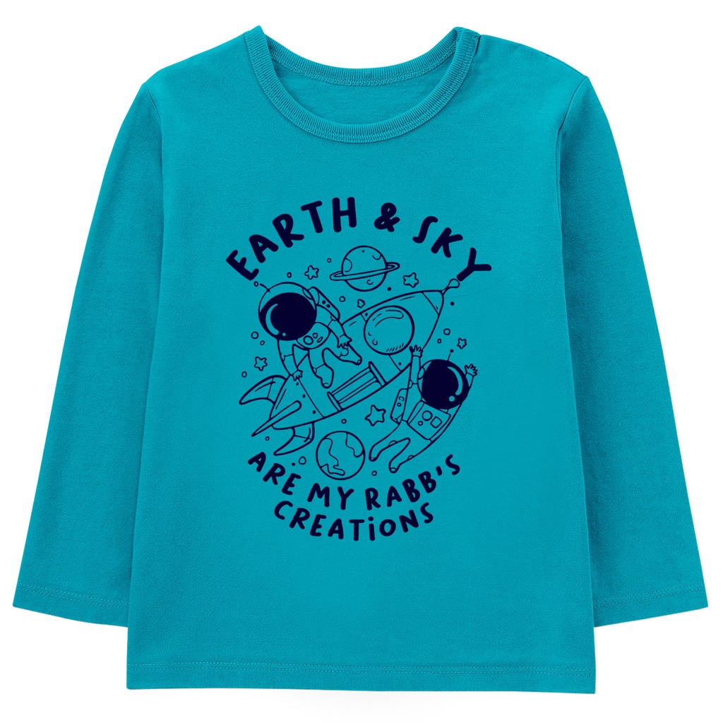 Aitana - Kaos Lengan Panjang Tema Muslim Habits Ready Bayi &amp; Anak Bahan Katun Combed 30s