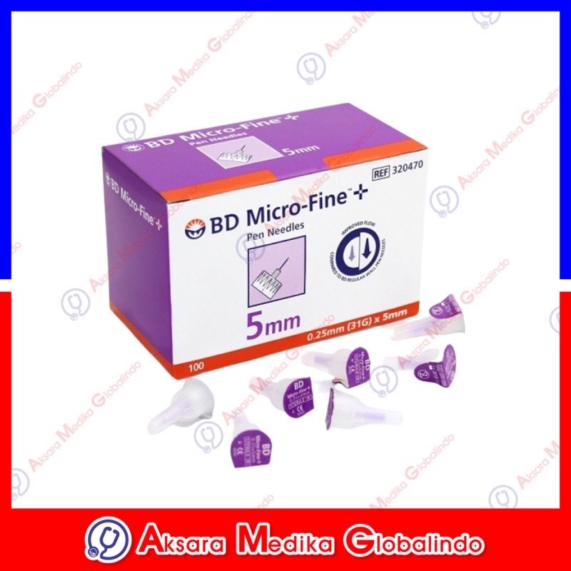 BD MICRO FINE 5MM ULTRA FINE JARUM INSULIN UNGU ISI 10 PCS