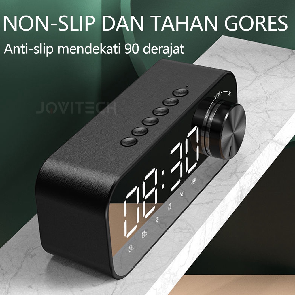 (COD) Speaker Bluetooth Portable Bass speaker Jam Alarm Clock LED Display Speaker Bluetooth Music Box Speaker - S16 100% real 1year warranty