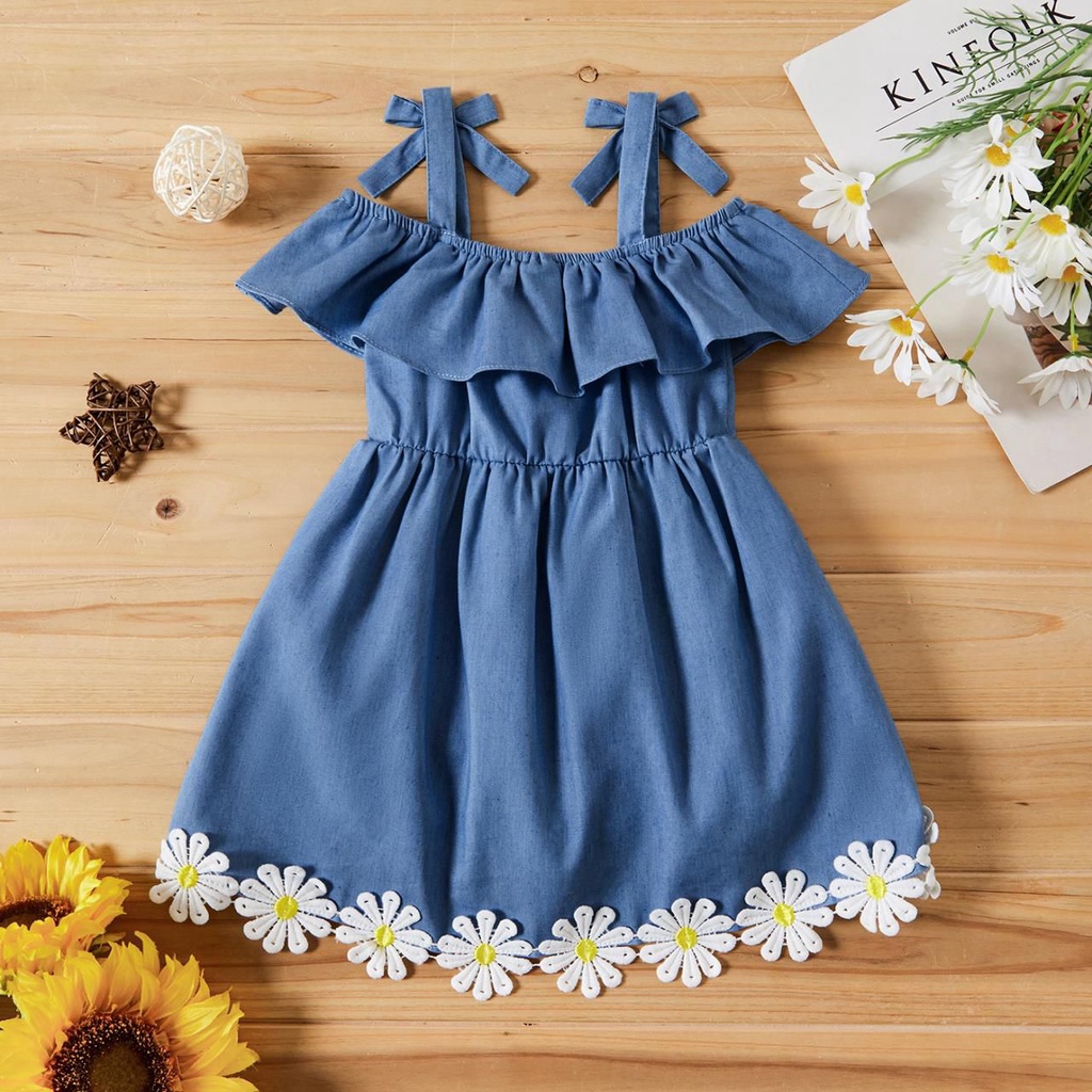 (LOLI-JKT) BS-259 SET ANAK  CEWEK DRESS CELANA BUNGA SIZE 90-140