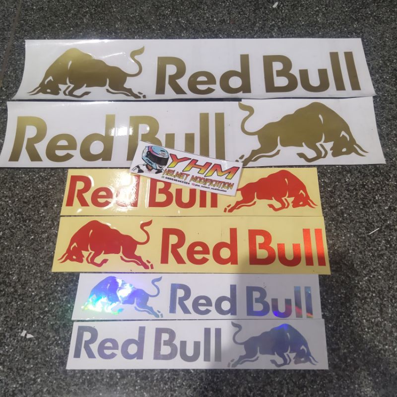 sticker redbull helm sticker redbull samping helm