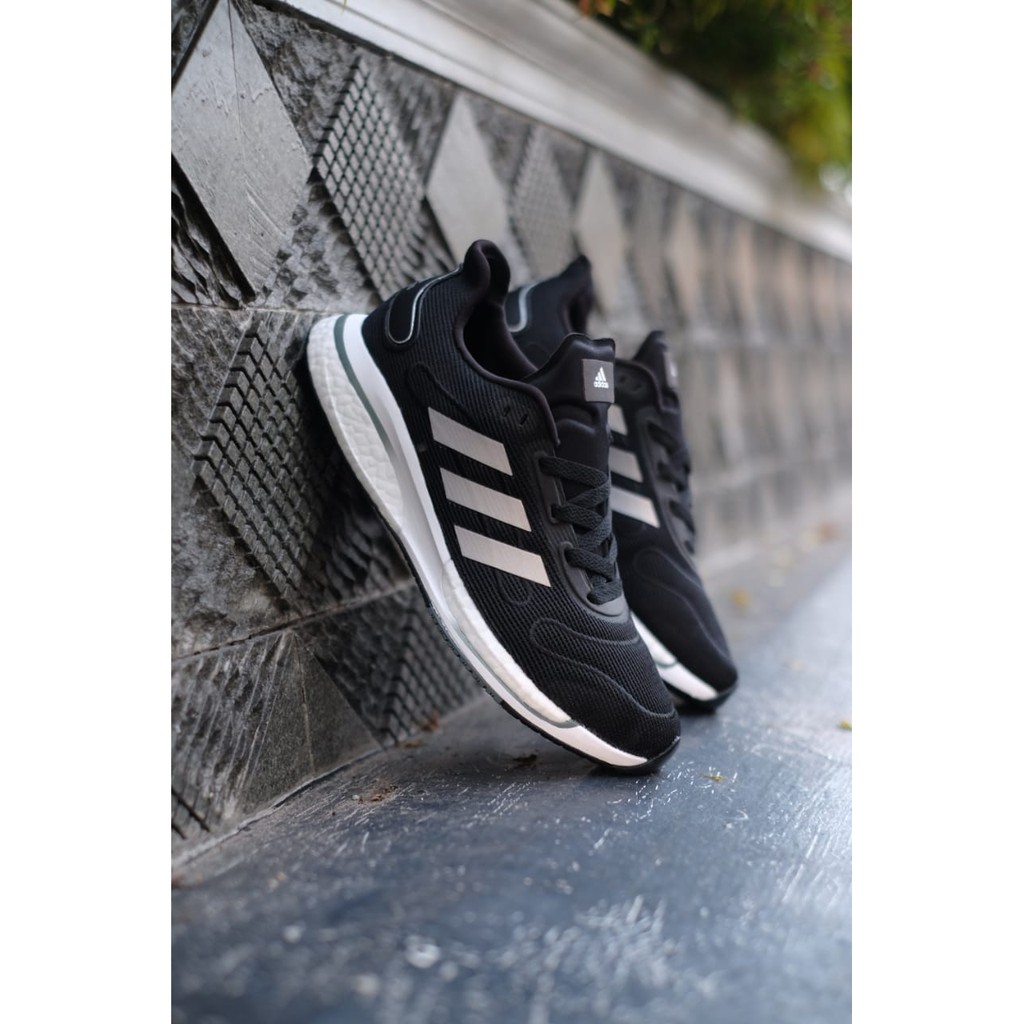 Sepatu Murah Adidas Supernova Boost Plus Black White List Silver Original