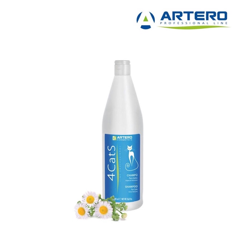 Artero 4cats shampoo 1Ltr. shampoo multivitamin untuk kesehatan bulu &amp; kulit kucing