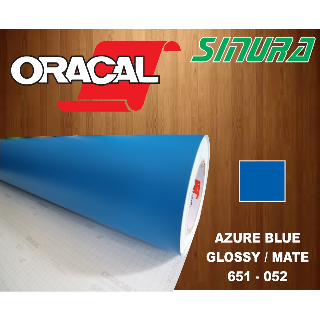 Sticker Oracal 651-052 AZURE BLUE (GLOSSY/MATTE)